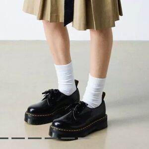 Black Platform Lace-Up Shoes